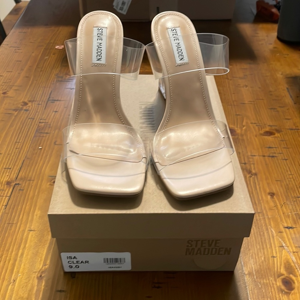 New Steve Madden Isla Sandals in Clear